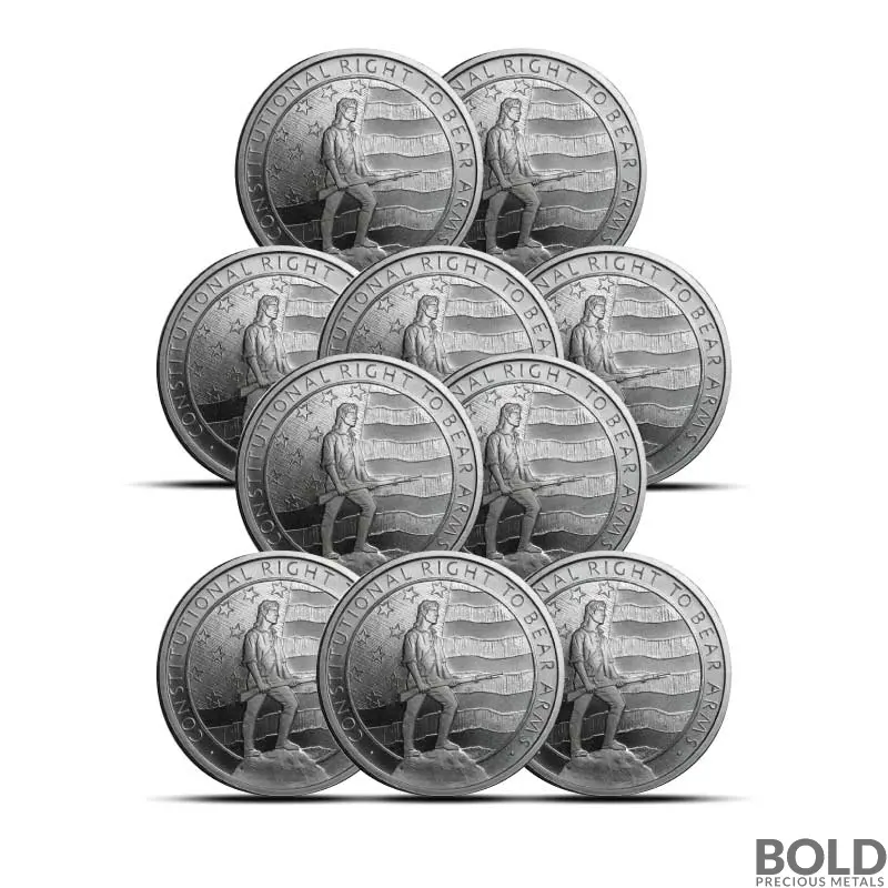 1 oz Second Amendment Silver Round (Lot of 10)