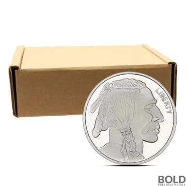1 oz Silver Buffalo Monster Box (500 Rounds, BU)