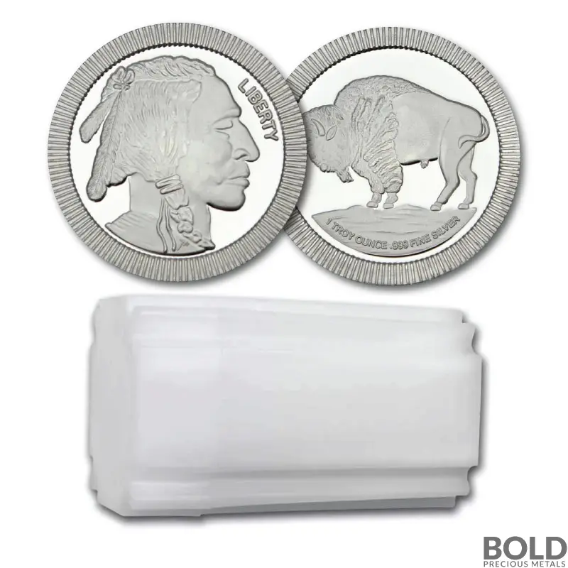 1 oz SilverTowne Buffalo Stacker Silver Round (Lot ot 100)