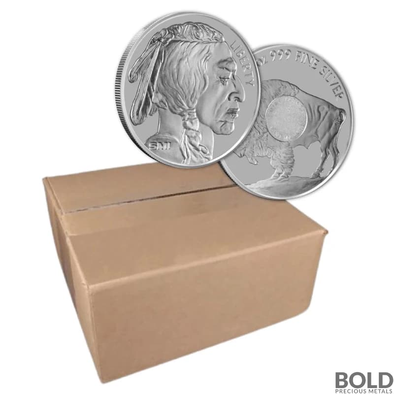 1 oz Sunshine Mint Buffalo Silver Round (Box of 500)