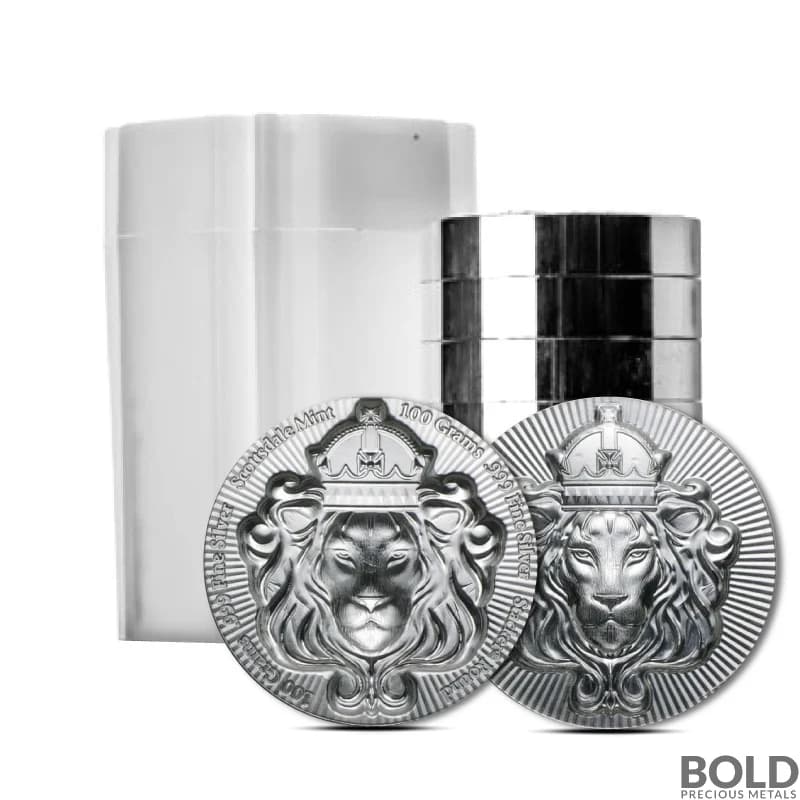 100 Gram Scottsdale Stacker Silver Round (Tube of 7)