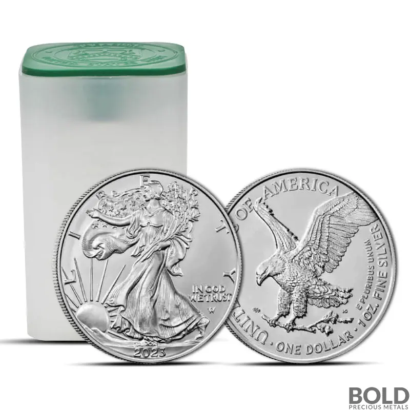 2023 1 oz American Eagle Silver Tube (20 Coins, BU)