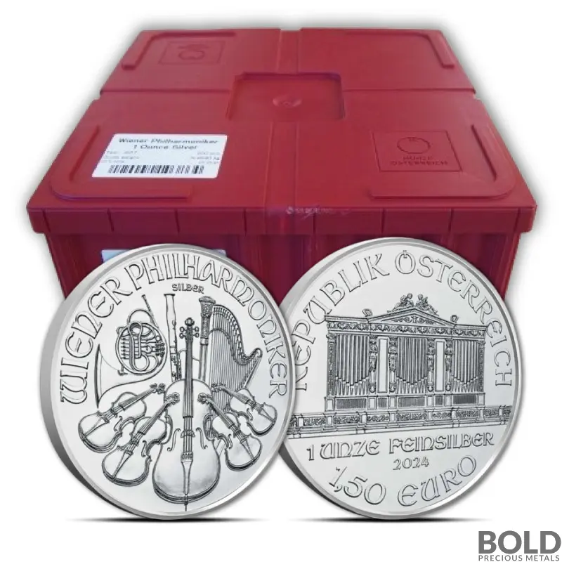 2024 1 oz Austrian Silver Philharmonic Monster Box (500 Coins, BU)