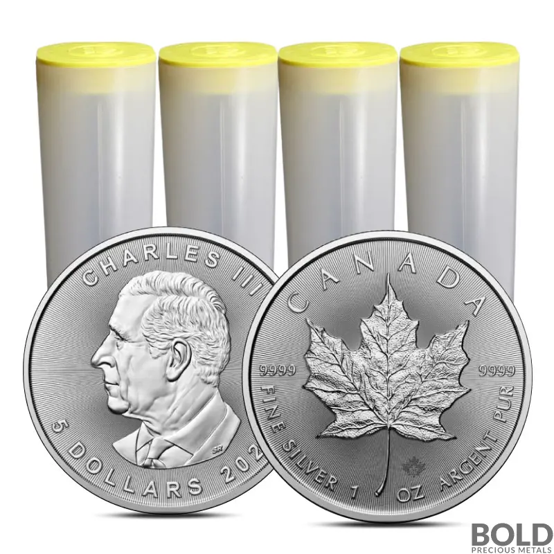 2024 1 oz Canadian Maple Leaf Silver Coin BU - Lot of 100