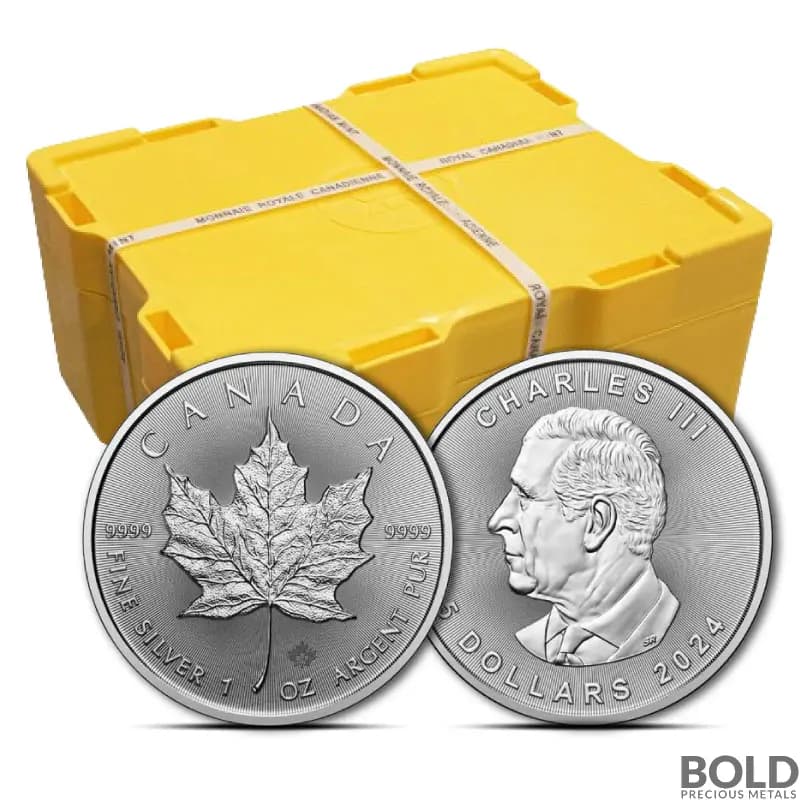 2024 1 oz Canadian Silver Maple Leaf Monster Box (500 Coins, BU)