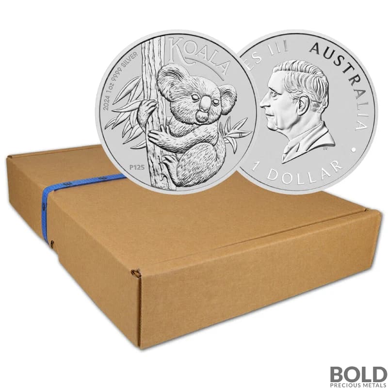 2024 1 oz Perth Koala Silver Coin - Box of 100 (BU)