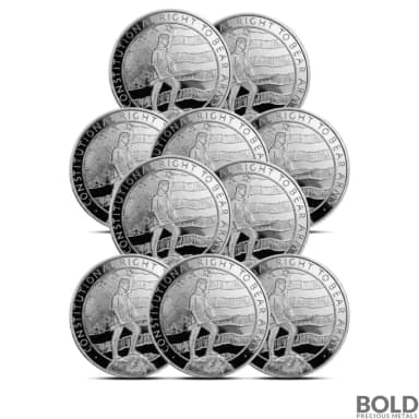 5 oz Second Amendment Silver Round (Lot of 10)