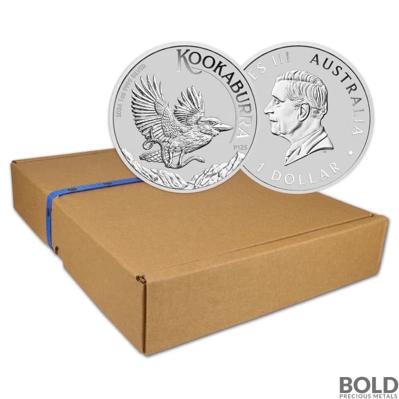 Box of 100 - 2024 1 oz Perth Kookaburra Silver Coin (BU)