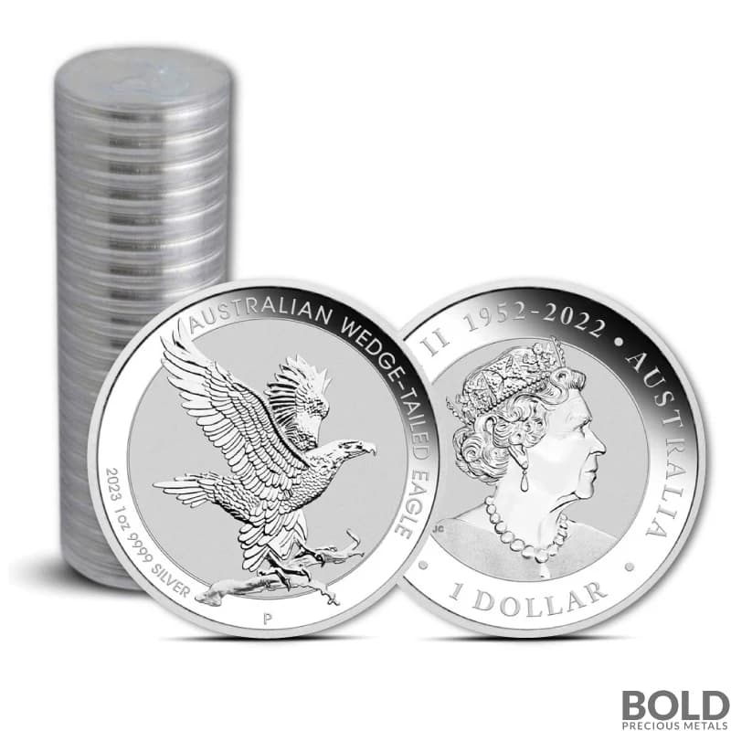 Roll of 20 - 2023 1 oz Australia Perth Wedge-Tailed Eagle Silver Coin (BU)