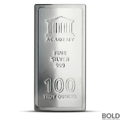 100 oz Academy Stacker Silver Bar