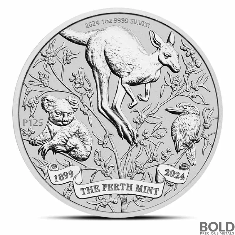 2024 1 oz Perth Mint 125th Anniversary Silver Coin (BU)