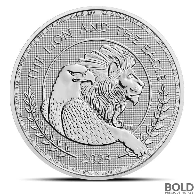2024 1 oz British Lion and American Eagle Silver Coin (BU)