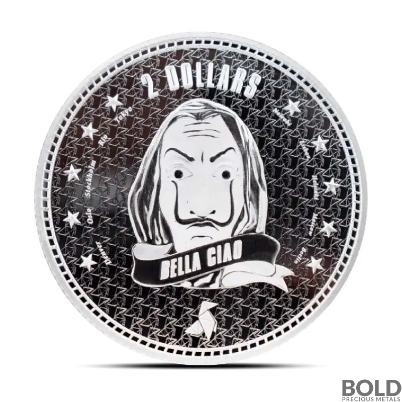 2022 1 oz Niue Bella Ciao Silver Coin (Proof-like)