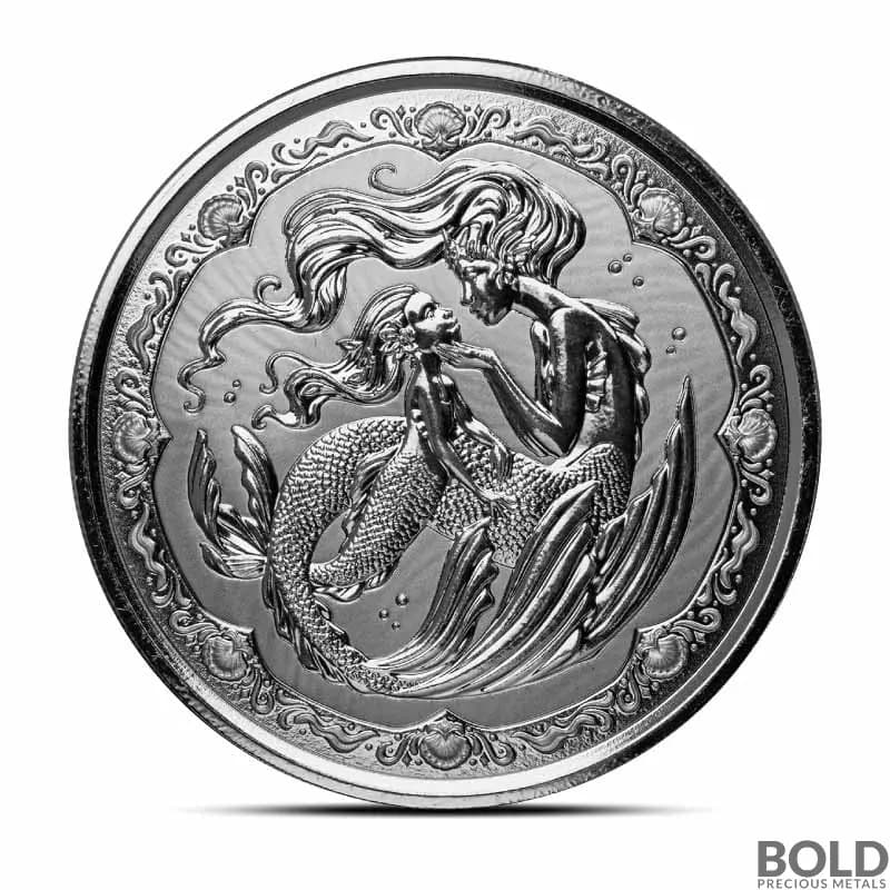 2023 1 oz Samoa Mermaid Mother & Daughter Silver Coin (BU)