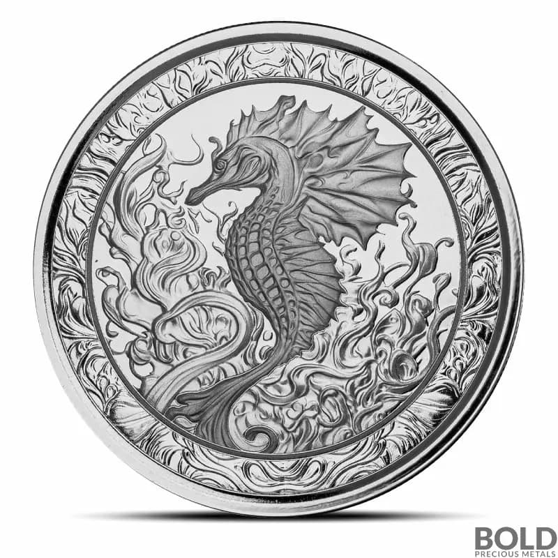2023 1 oz Samoa Seahorse Silver Coin (BU)
