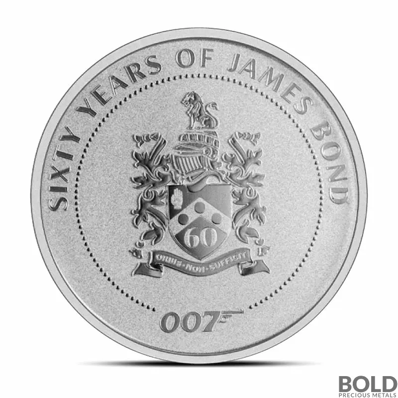 2022 1 oz Tuvalu James Bond Family Crest Silver Coin (BU)