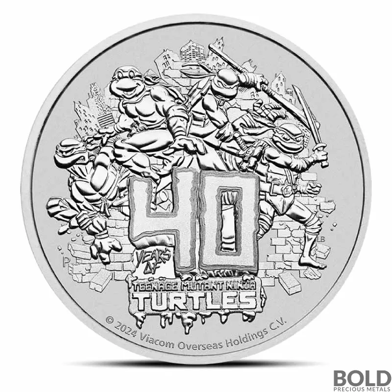 2024 1 oz Teenage Mutant Ninja Turtles 40th Anniversary Silver Coin (BU)