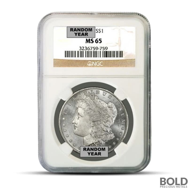Pre-1921 Morgan Silver Dollar (MS65, NGC)