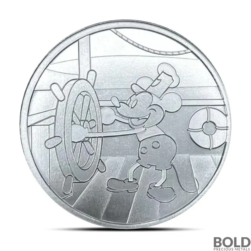 1 oz Steamboat Willie Silver Round