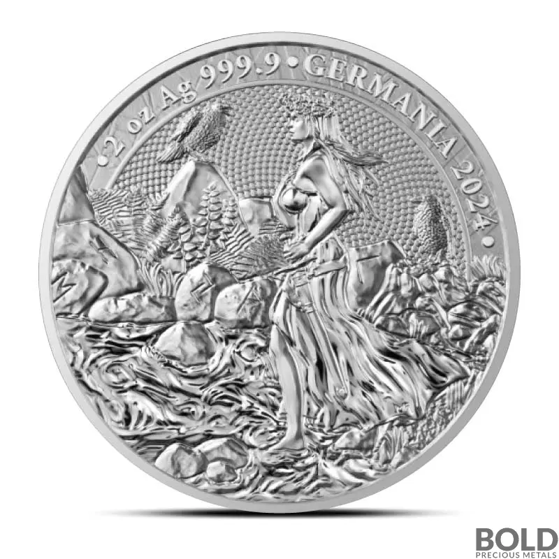 2024 2 oz Lady Germania Silver Round (BU)