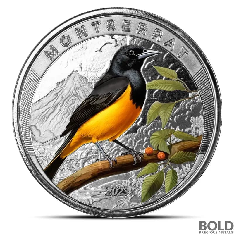 2023 1 oz Montserrat Oriole Silver Coin (Colored)