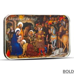1 oz Adoration Of The Magi Gentile da Fabriano Silver Bar (Color)