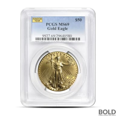 1 oz America Gold Eagle MS70 (Random Date, NGC or PCGS)