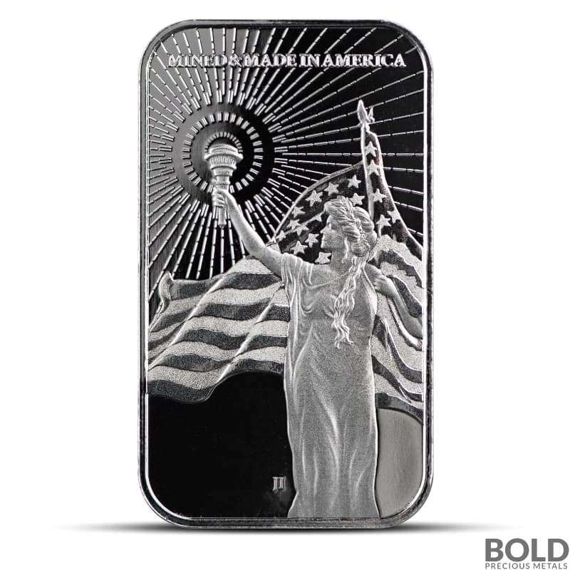 1 oz Asahi Columbia Goddess Silver Bar (BU)