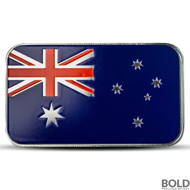 1 oz Australia Country Flag Silver Bar (Colored)