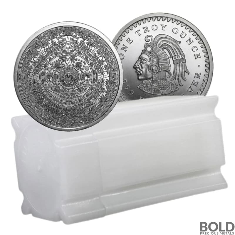 1 oz Aztec Calendar Silver Round .999 Fine (Tube of 20)