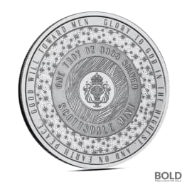 1 oz Gingerbread House Silver Round (Color)