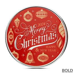 1 oz Happy New Year Silver Round (Color)