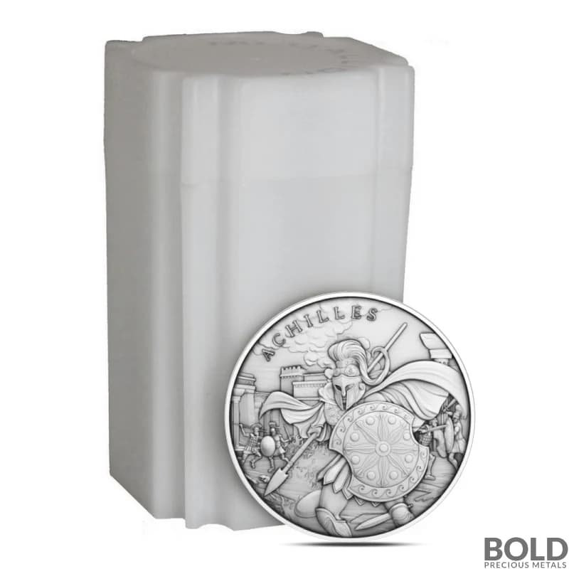 1 oz Legendary Warriors: Achilles Silver Round BU - Tube of 20