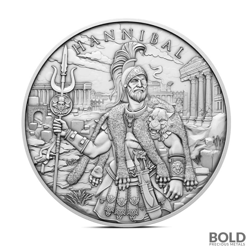 1 oz Legendary Warriors: Hannibal Silver Round (BU)