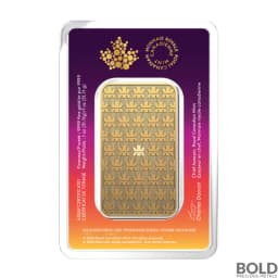 1 oz Royal Canadian Mint (RCM) Diwali Gold Bar (In Assay)