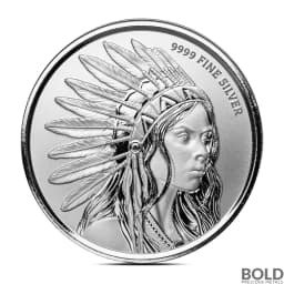 1 oz Scottsdale Buffalo Girl Silver Round