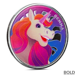 1 oz Scottsdale Gemma The Unicorn Silver Round (Color)