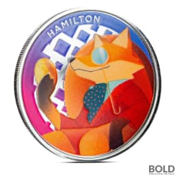 1 oz Scottsdale Hamilton The Fox Silver Round (Color)