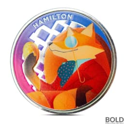 1 oz Scottsdale Hamilton The Fox Silver Round (Color)