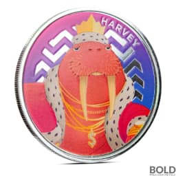 1 oz Scottsdale Harvey The Walrus Silver Round (Color)