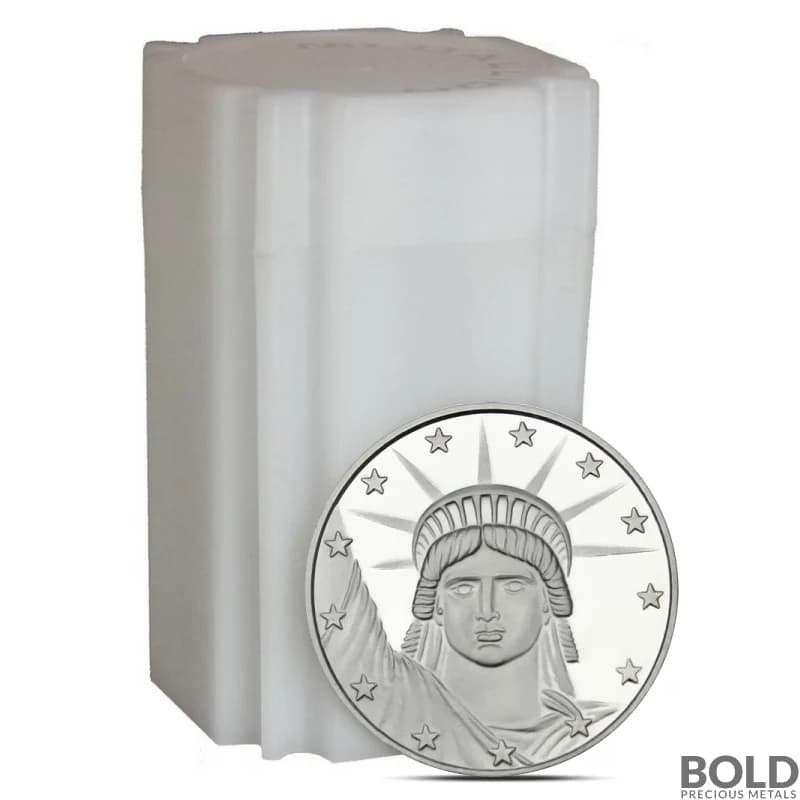 1 oz SilverTowne Lady Liberty Silver Round - Tube of 20