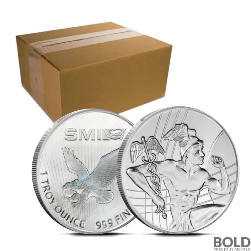 1 oz Sunshine Mint Mercury Silver Round - Box of 500