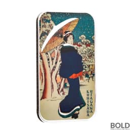 1 oz Winter Geisha Silver Bar (Color)