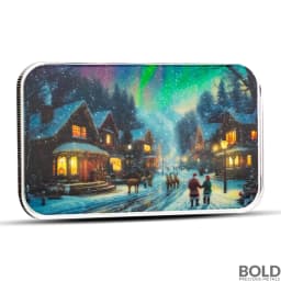 1 oz Winter Wonderland Silver Bar (Color)