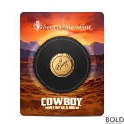 1/10 oz Scottsdale Cowboy with Buffalo Privy Gold Round