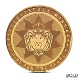 1/10 oz Scottsdale Cowboy with Buffalo Privy Gold Round