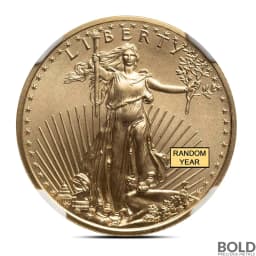 1/4 oz America Gold Eagle MS70 Coin (Random, NGC or PCGS)