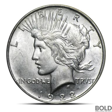1922-D Peace Silver Dollar Coin (BU)