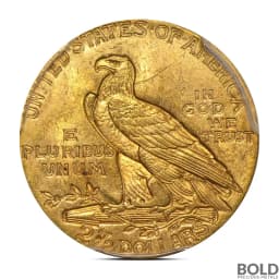 $2.50 Indian Quarter Gold Eagle Coin (MS63, NGC or PCGS, Random)