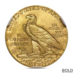 $2.50 Indian Quarter Gold Eagle Coin (MS64, NGC or PCGS, Random)